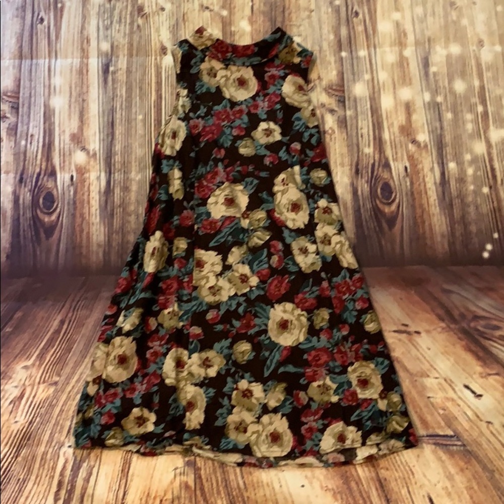 She + Sky Tunic Medium Brown Floral